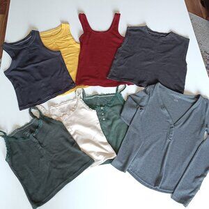 Bundle / Lot of Tank Tops and Long Sleeve Henley